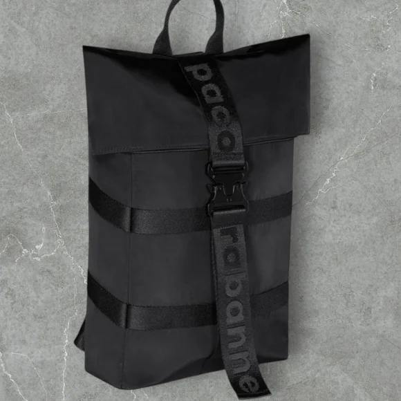 Paco Rabanne backpack PACO RABANNE parfums black patent backpack travel  main image 3